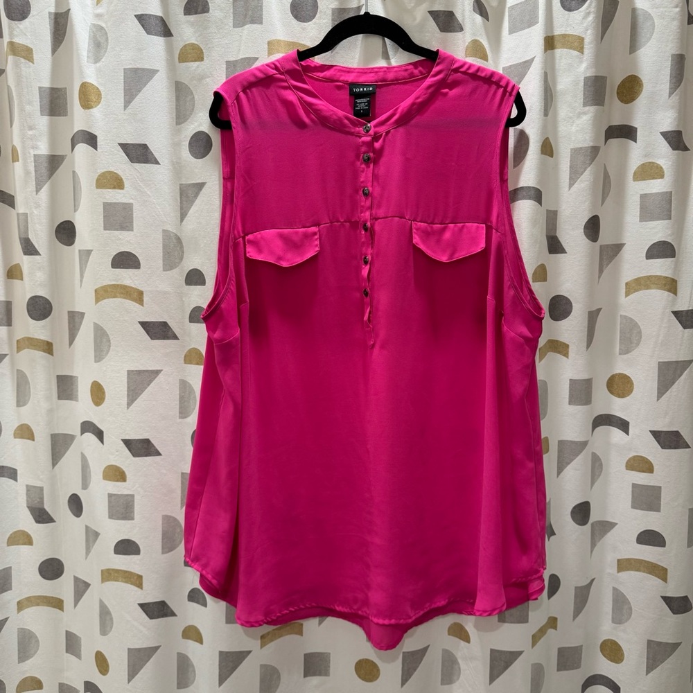 TORRID Bright Pink Sleeveless Top